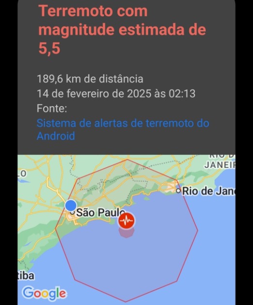 Alerta de terremoto no Android assusta moradores de SP e RJ